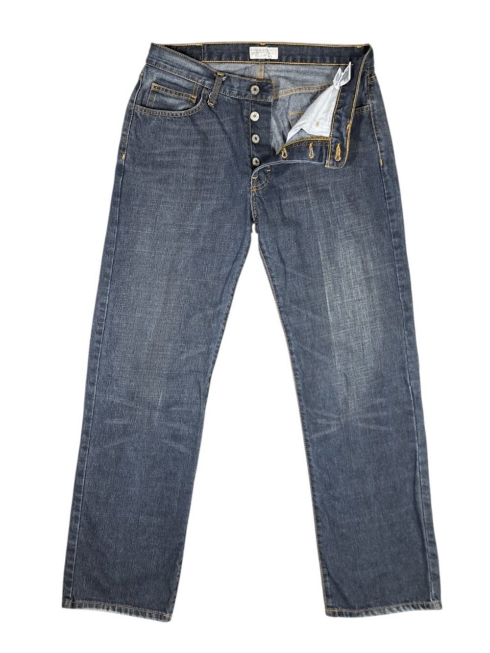Vintage American Eagle Jeans Mens 32x32 Button Fly Y2K 90s Blue Straight Leg
